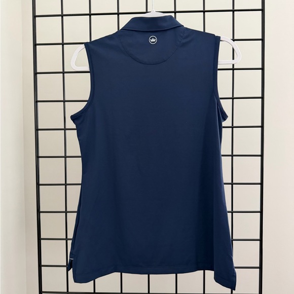 Peter Millar F1 Miami Navy Sleeveless Polo Tee - Picture 4 of 4